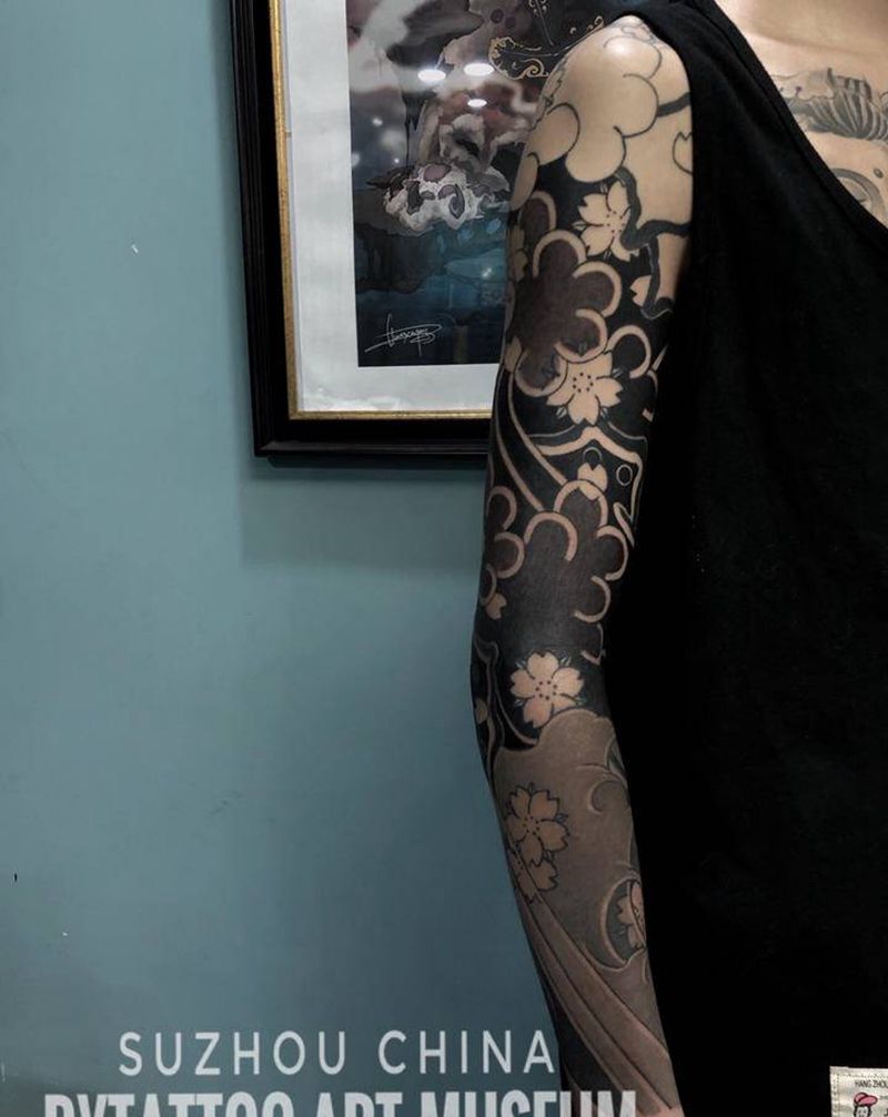 未完待续纹身图片_手臂肩部老传统新传统纹身图案