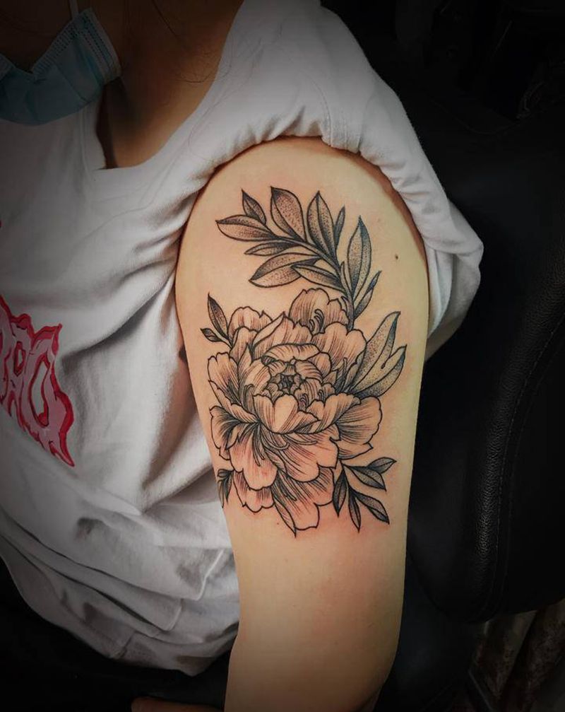 素花纹身图片_手臂纹身图案