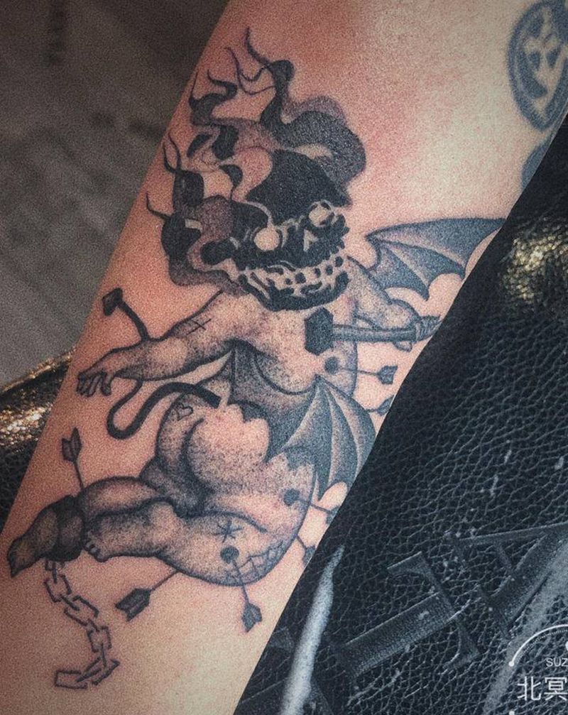 小恶魔纹身图片_欧美写实点刺纹身图案