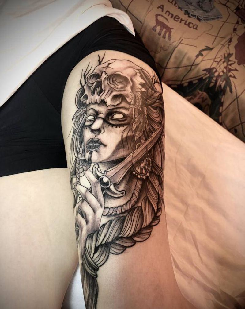 欧美纹身图片_欧美写实New School纹身图案