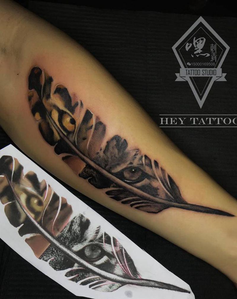 小脑副纹身图片_欧美写实纹身图案