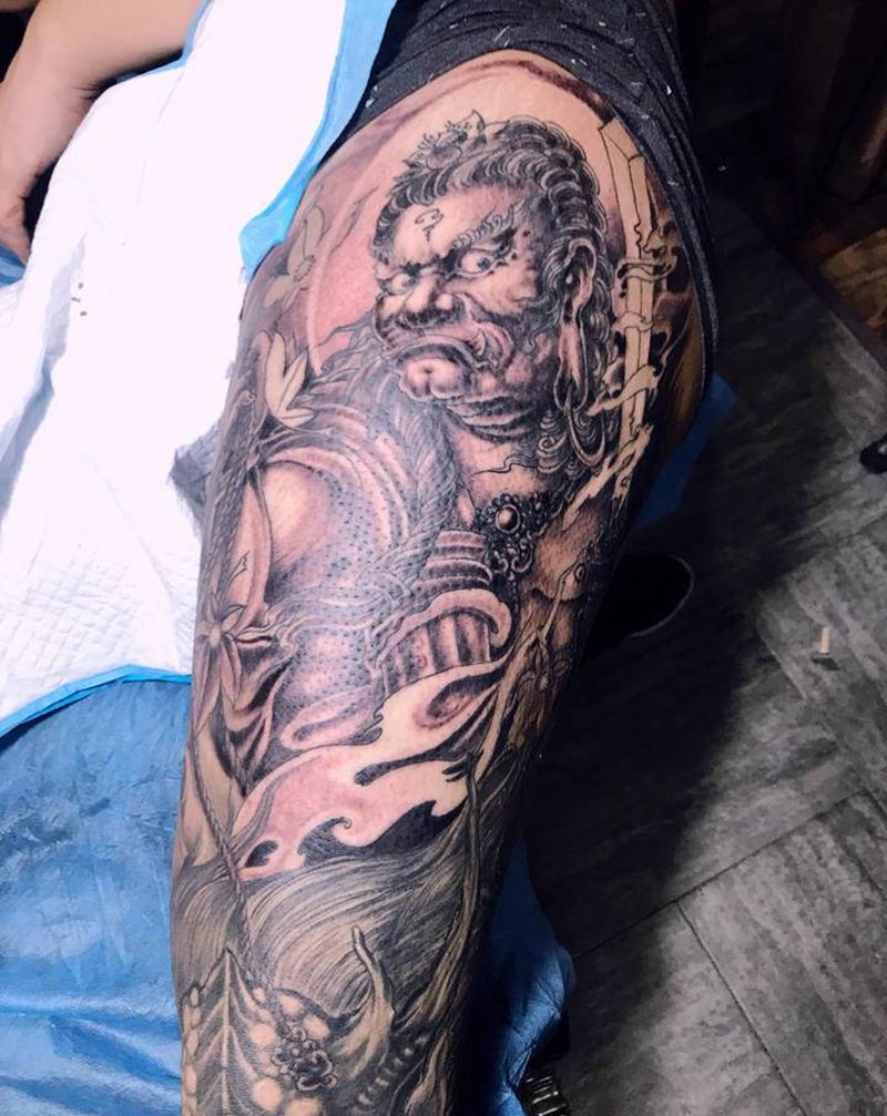 传统纹身纹身图片_腿部新传统纹身图案