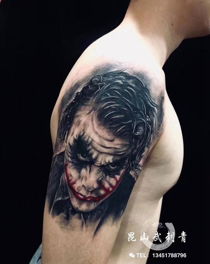 希斯莱杰纹身图片_手臂欧美写实纹身图案