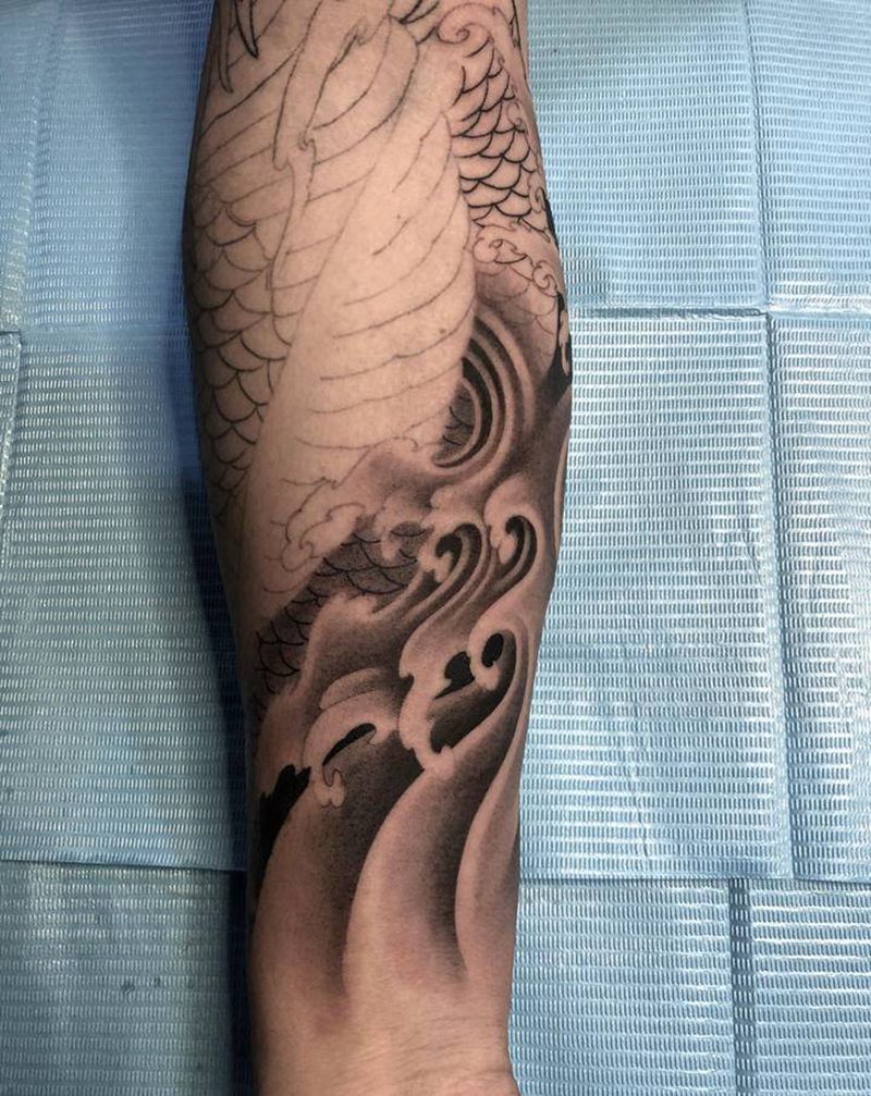 花臂“龙”纹身图片_手臂纹身图案