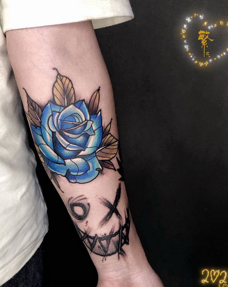 好事成双纹身图片_手臂纹身图案