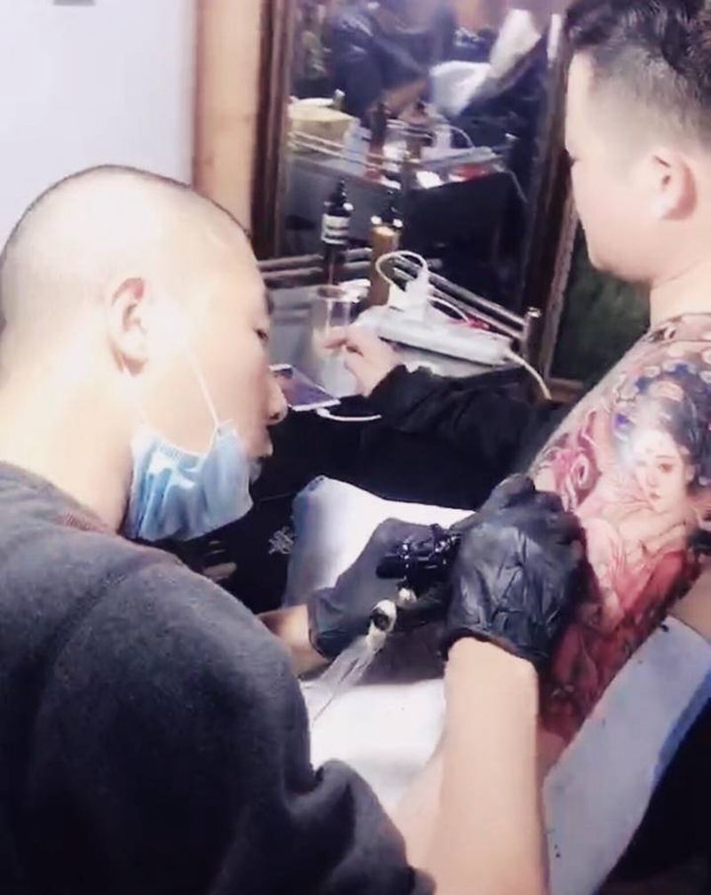 半甲纹身图片_手臂胸部新传统纹身图案