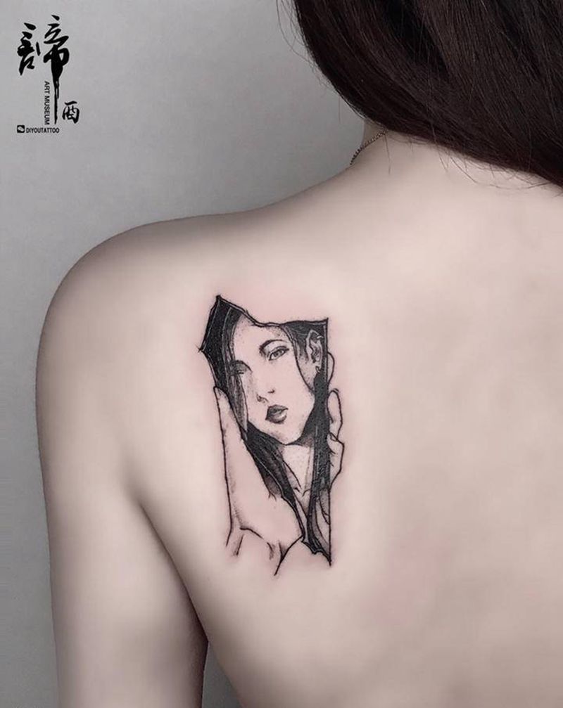 你瞅啥纹身图片_背部动漫纹身图案