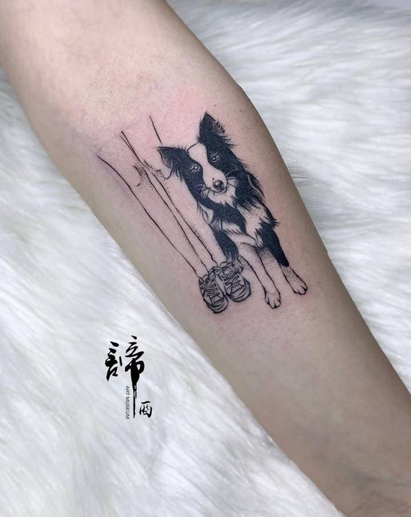 纪念纹身图片_手臂点刺New School纹身图案