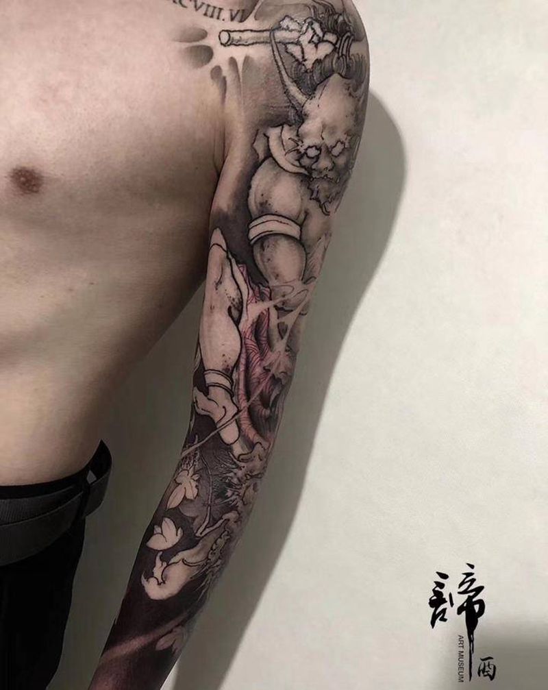 雷神 新传统纹身图片_手臂纹身图案