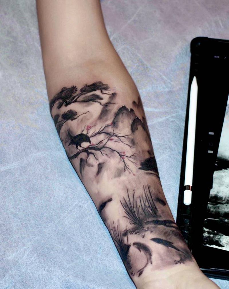 ⛰️纹身图片_欧美写实纹身图案