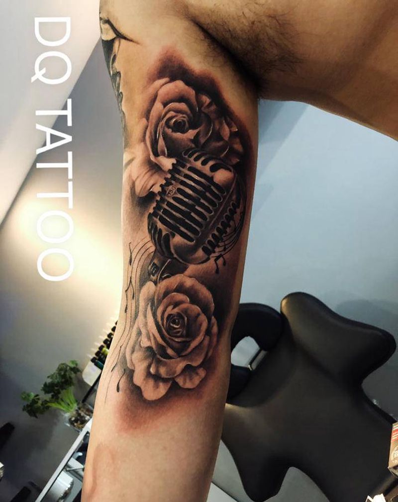 花纹身图片_新传统纹身图案