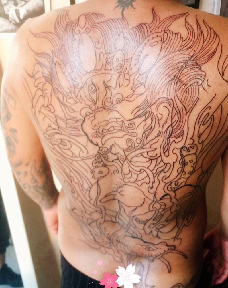 大黑天纹身图片_新传统纹身图案