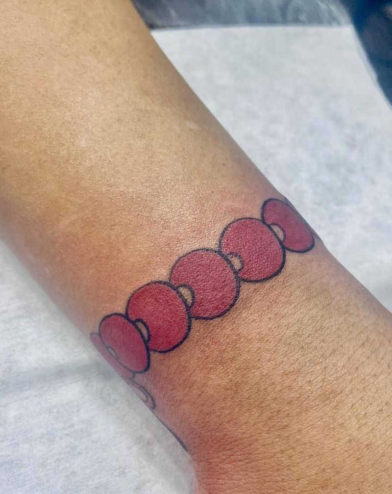 老传统手链纹身图片_手臂老传统纹身图案