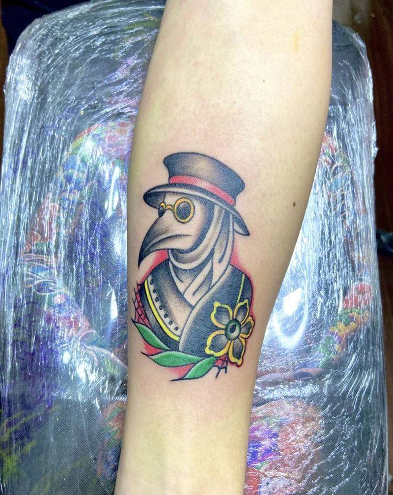 乌鸦医生 我比较喜欢叫它绅士纹身图片_手臂Old School纹身图案