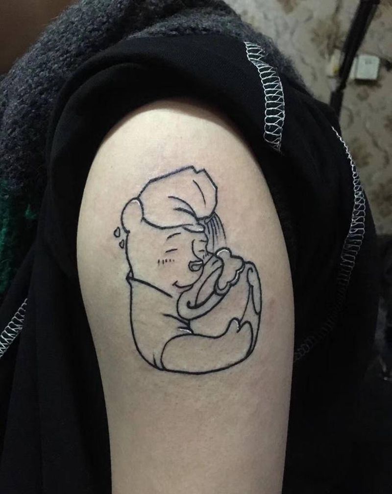 情侣纹身纹身图片_手臂Old School情侣纹身图案