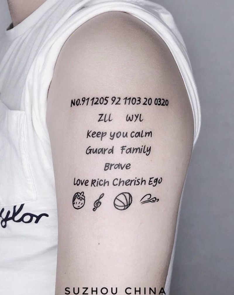 记录纹身图片_手臂小清新纹身图案