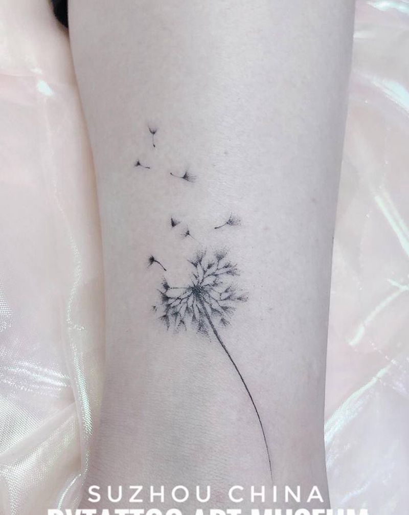 蒲公英纹身图片_手臂小清新纹身图案