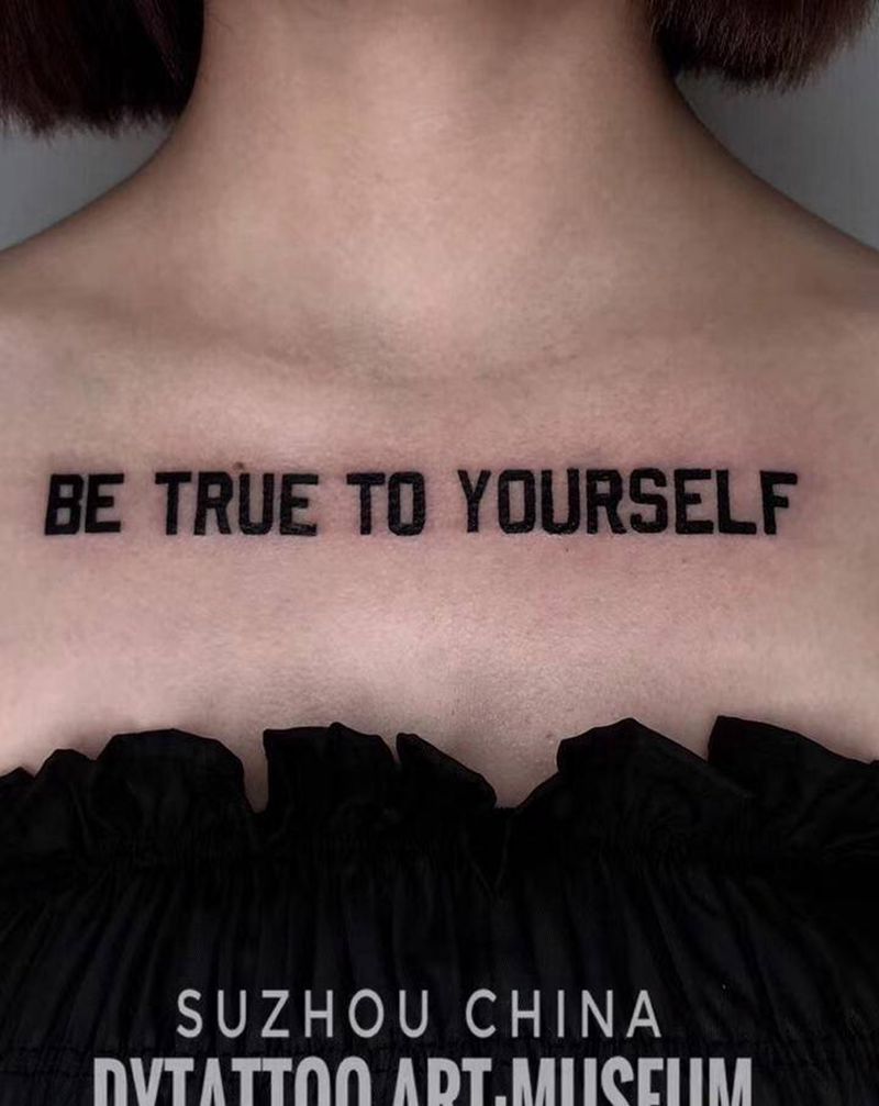 一点都不疼纹身图片_胸部纹身图案