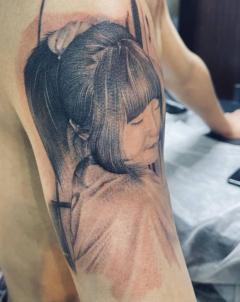 顾客自带女友纹身图片_手臂纹身图案