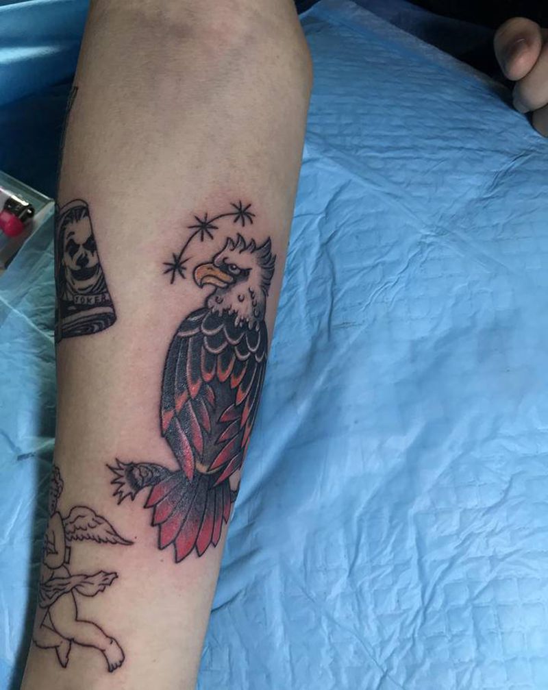 拼图纹身纹身图片_手臂Old School纹身图案