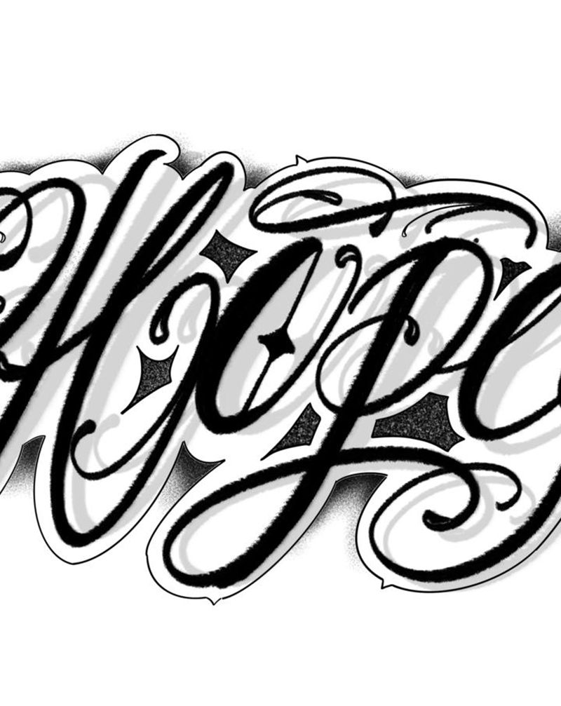 hope纹身图片_花体字纹身图案