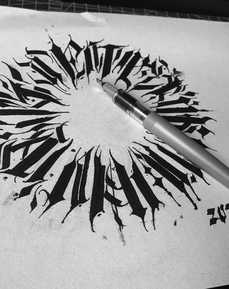 客稿（已出）纹身图片_花体字纹身图案