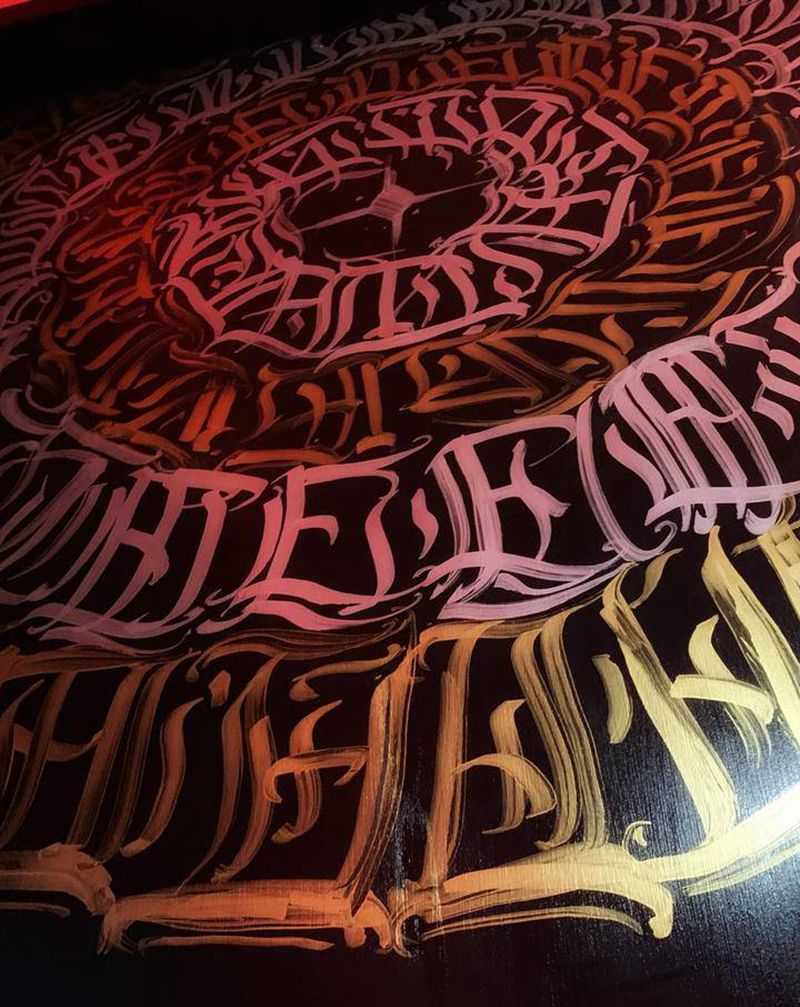 画个门！纹身图片_花体字纹身图案