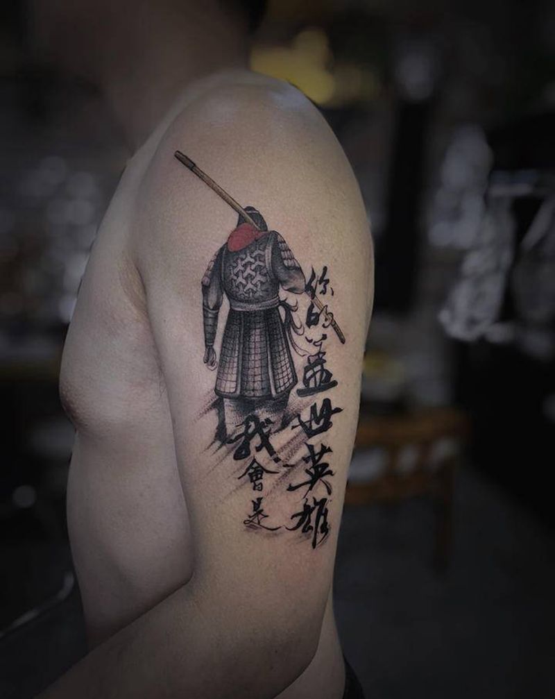 至尊宝纹身图片_手臂欧美写实新传统至尊宝盖世英雄纹身图案