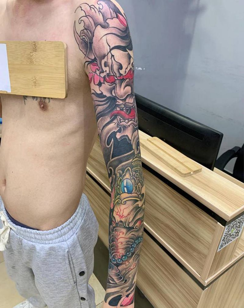 花臂纹身图片_手臂纹身图案