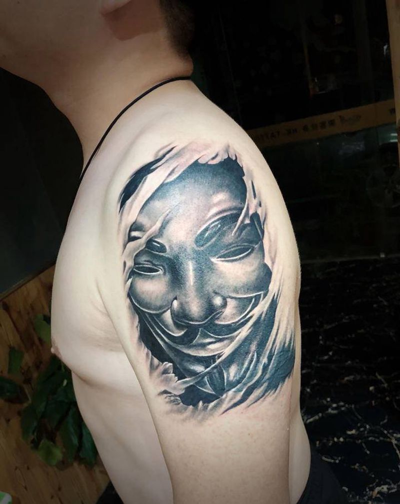 人物纹身图片_手臂欧美写实纹身图案