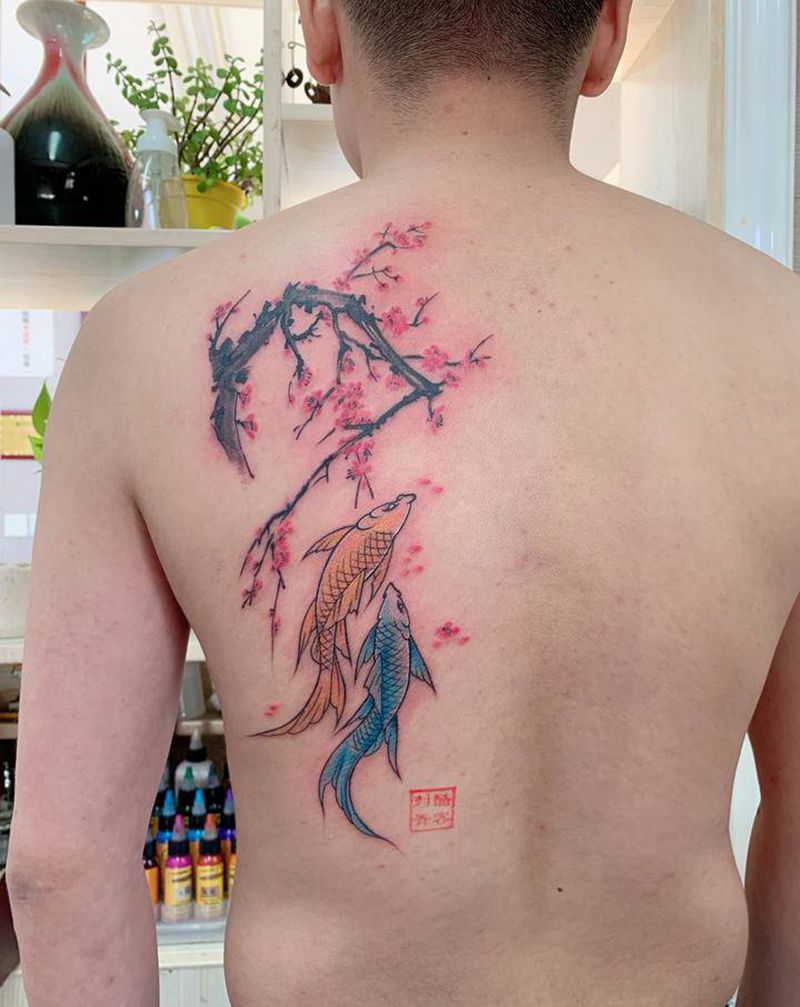 梅花纹身图案纹身图片_新传统纹身图案