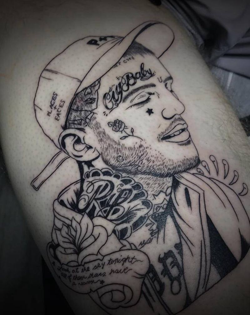 人物纹身图片_腿部纹身图案