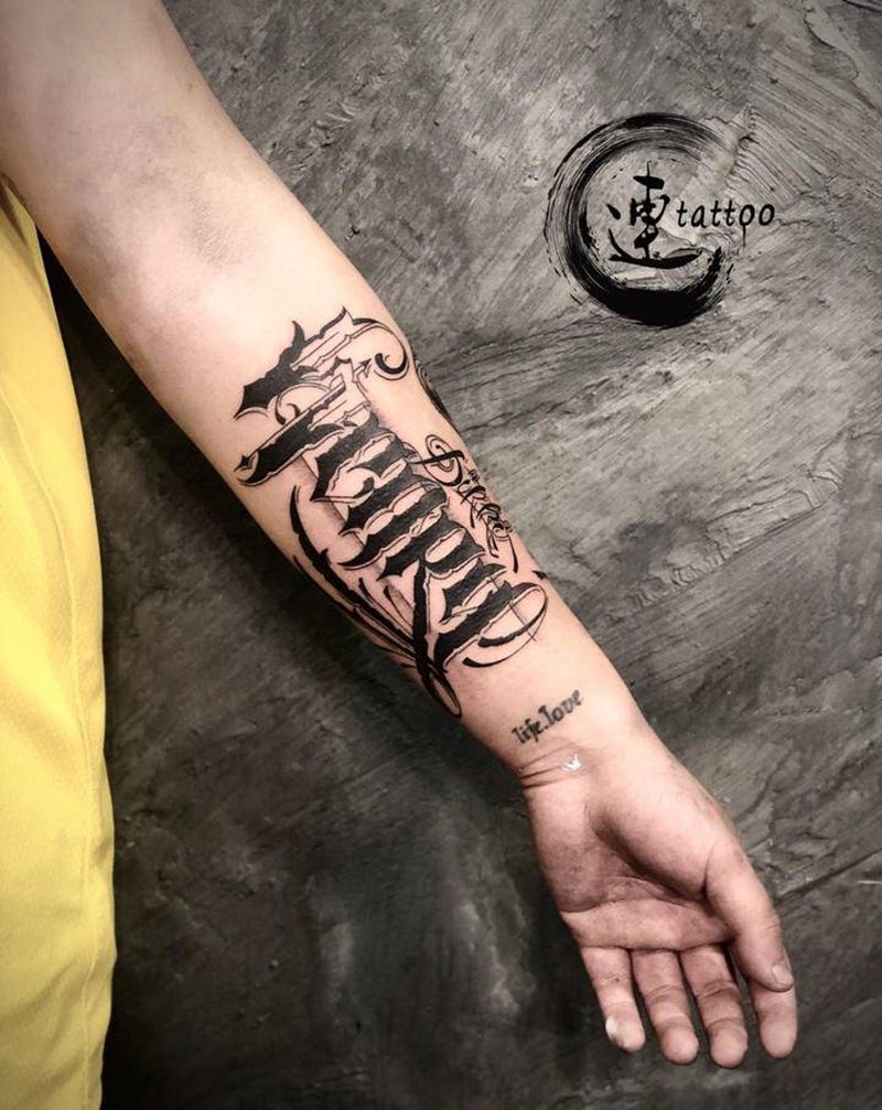 小拼接纹身图片_手臂纹身图案