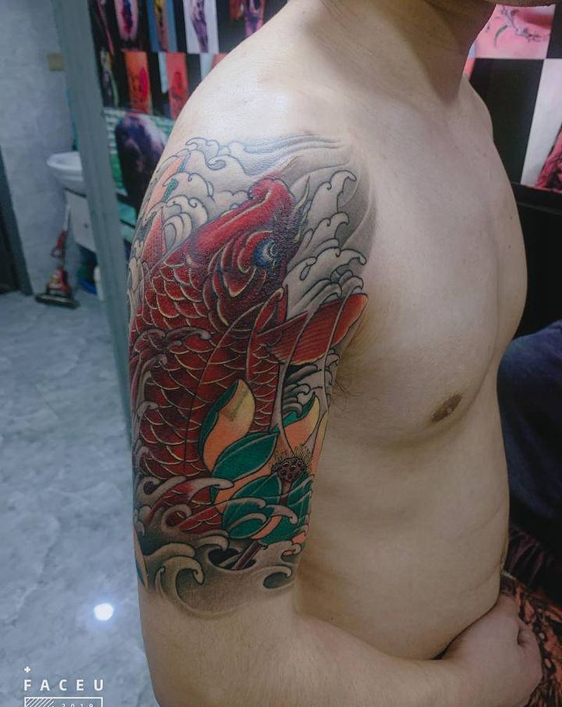 覆盖图纹身图片_手臂新传统纹身图案