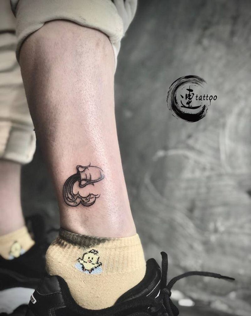 闺蜜纹身纹身图片_腿部纹身图案