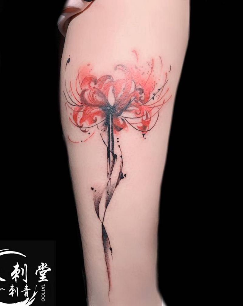 彼岸花纹身图片_手臂腿部纹身图案