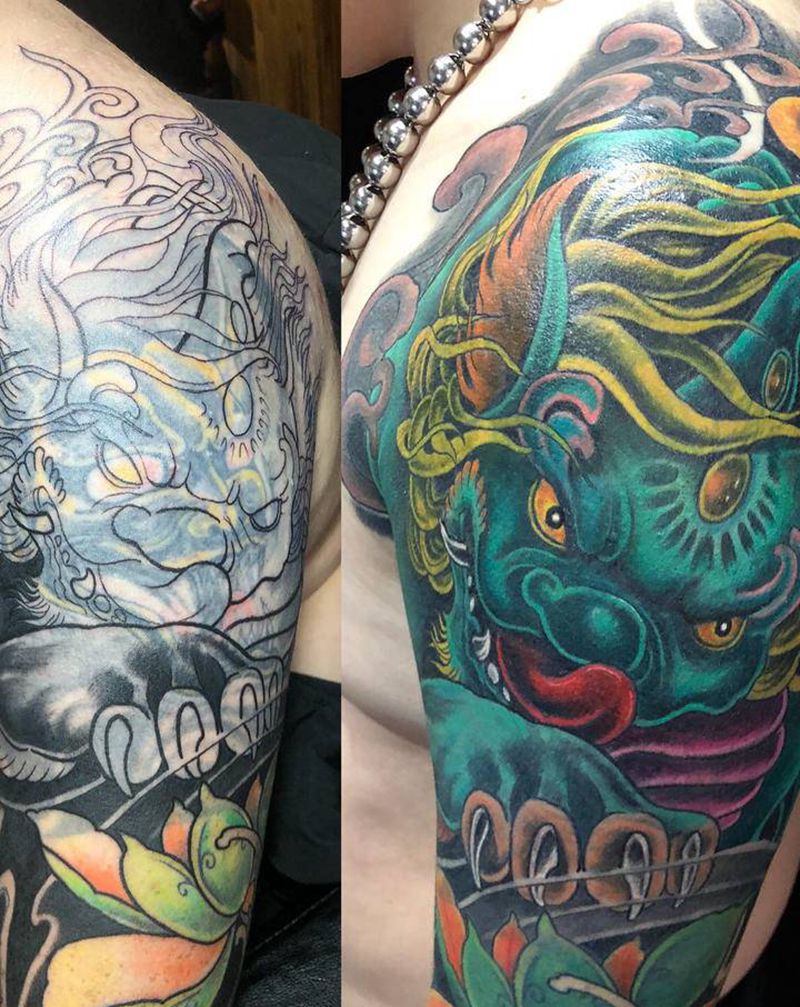 遮盖老纹身纹身图片_手臂新传统纹身图案