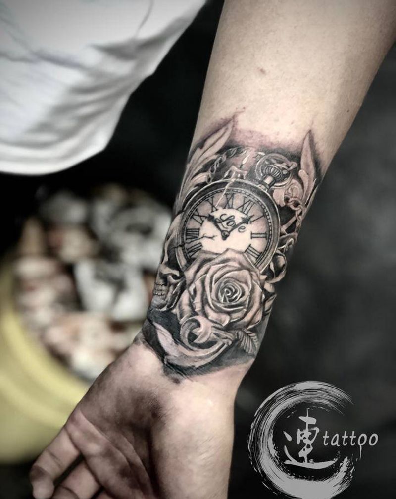 自信纹身图片_手臂欧美写实纹身图案