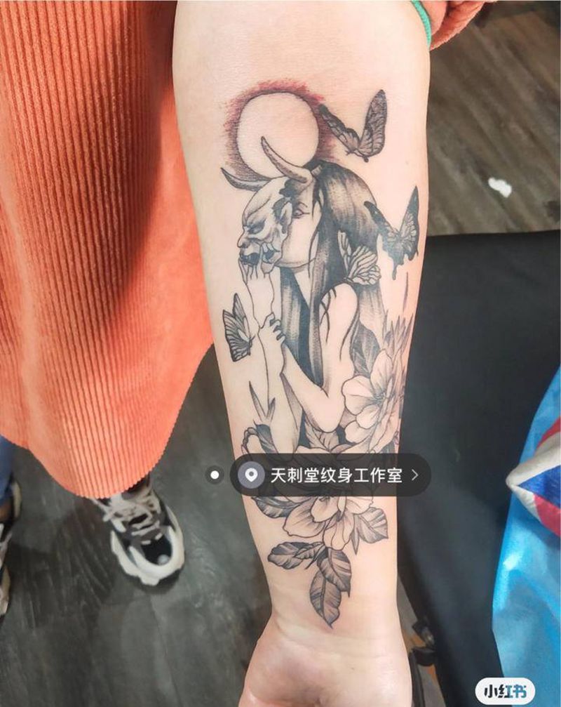 魔鬼少女纹身图片_手臂纹身图案