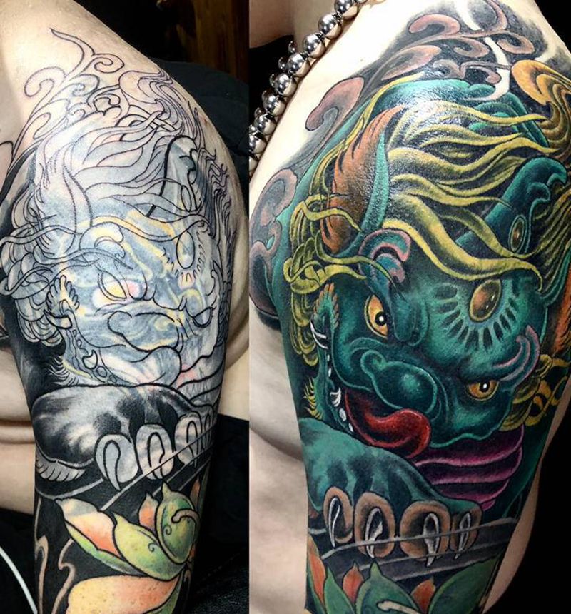 遮盖纹身图片_手臂新传统纹身图案