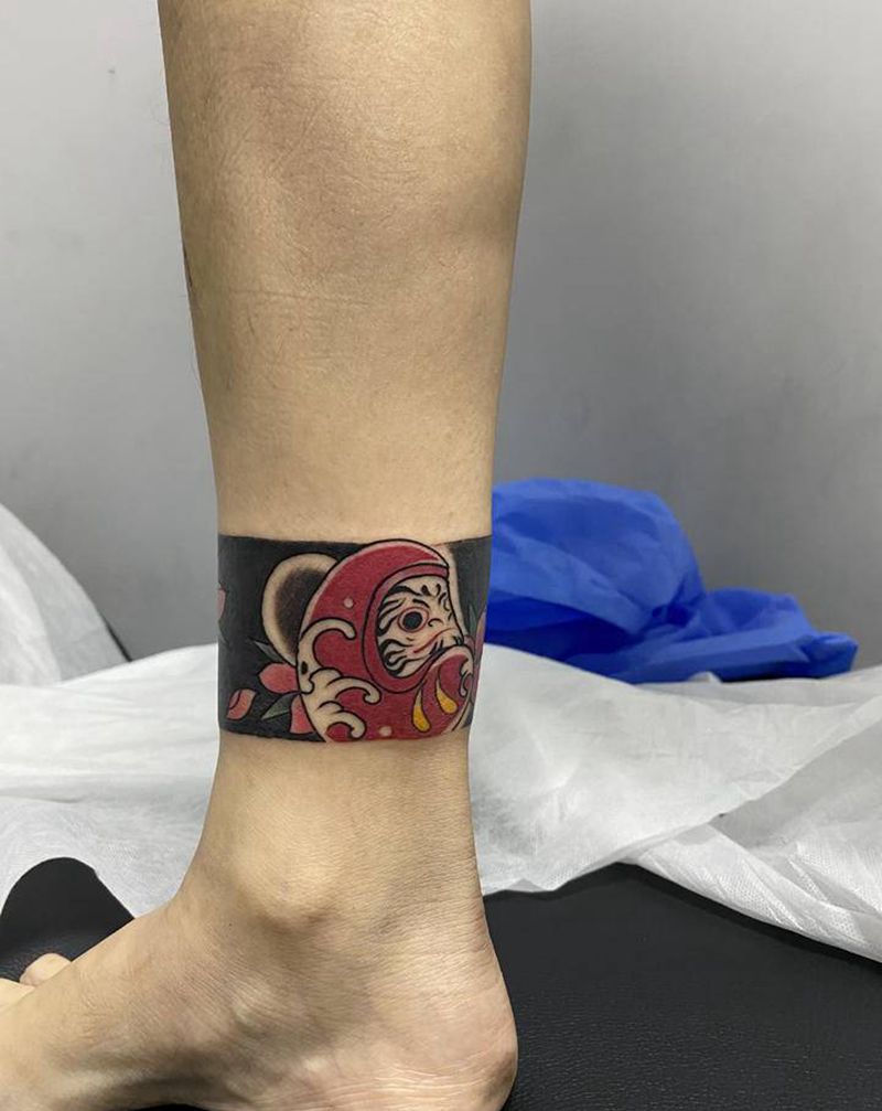 脚环纹身图片_腿部纹身图案