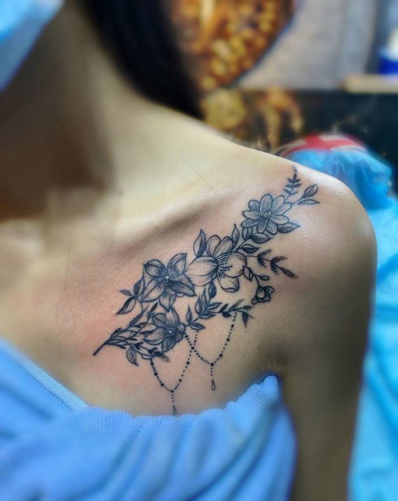 修改纹身图片_肩部纹身图案