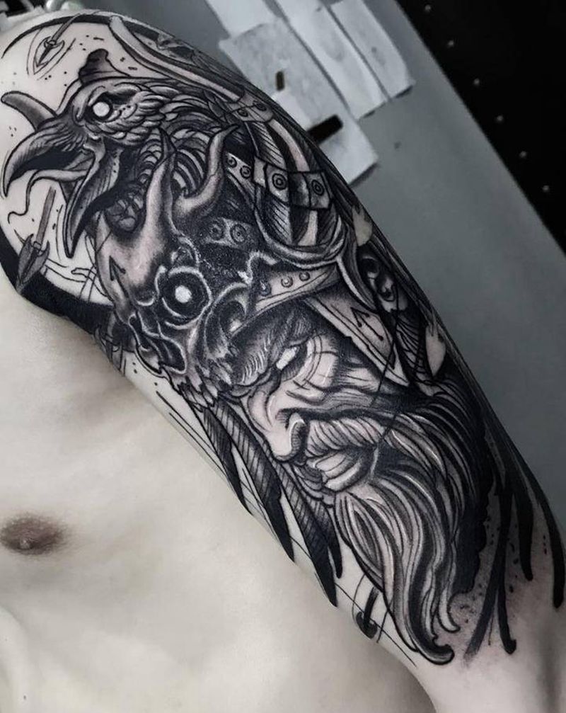 暗黑（遮盖）纹身图片_手臂纹身图案