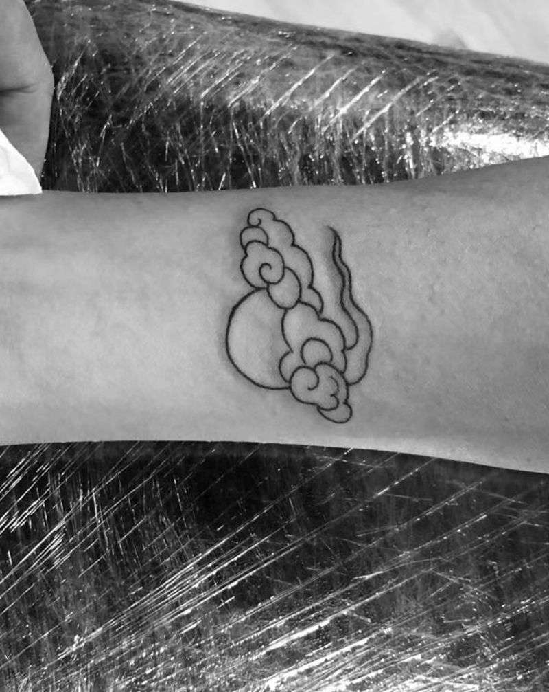 云朵纹身纹身图片_手臂图腾纹身图案