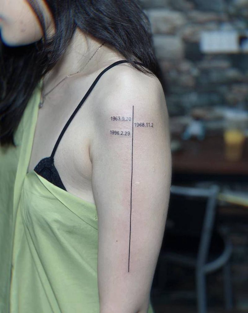 简约线条纹身图片_手臂几何纹身图案