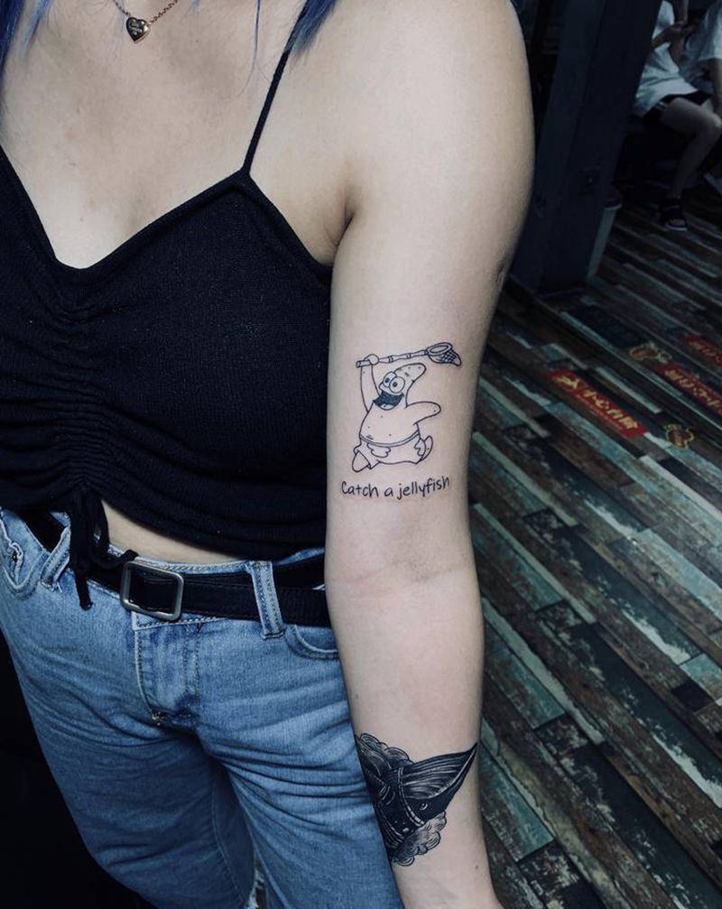 派大星纹身纹身图片_手臂Old SchoolNew School派大星纹身图案