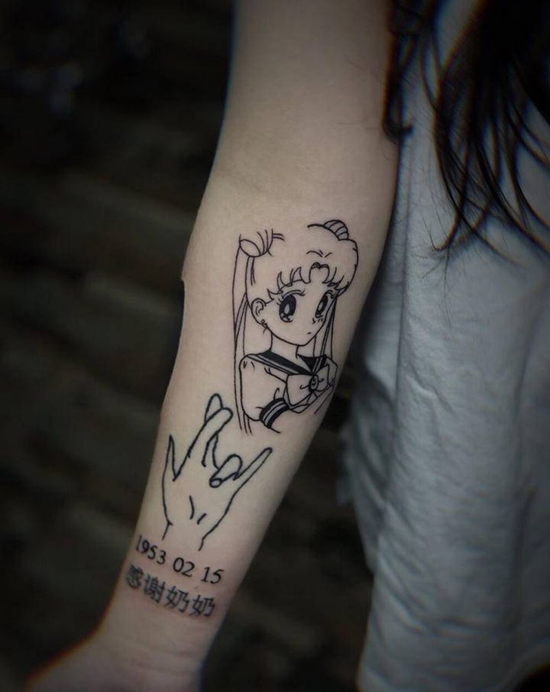 卡通小仙女纹身图片_手臂New SchoolOld School卡通人物仙女纹身图案