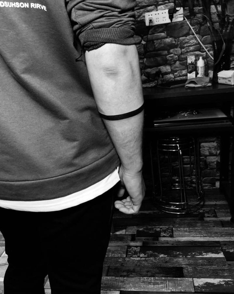 臂环纹身图片_手臂图腾臂环纹身图案