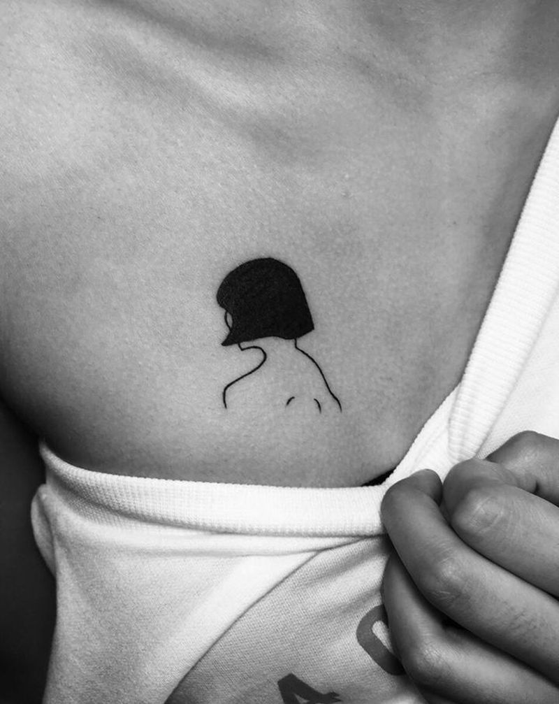 女孩纹身图片_手臂Old SchoolNew School女孩纹身图案