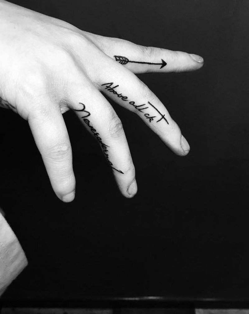 手指纹身纹身图片_手部Old SchoolNew School手指纹身图案